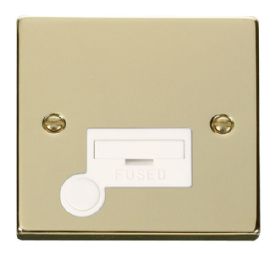VPBR050WH  Deco Victorian 13A Fused Connection Unit, Flex Outlet